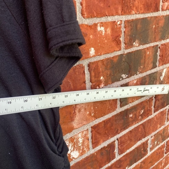 Gap Womens 2X Black Ruched Shide Wide Flare Sleeve Casual Dress - Picture 6 of 8